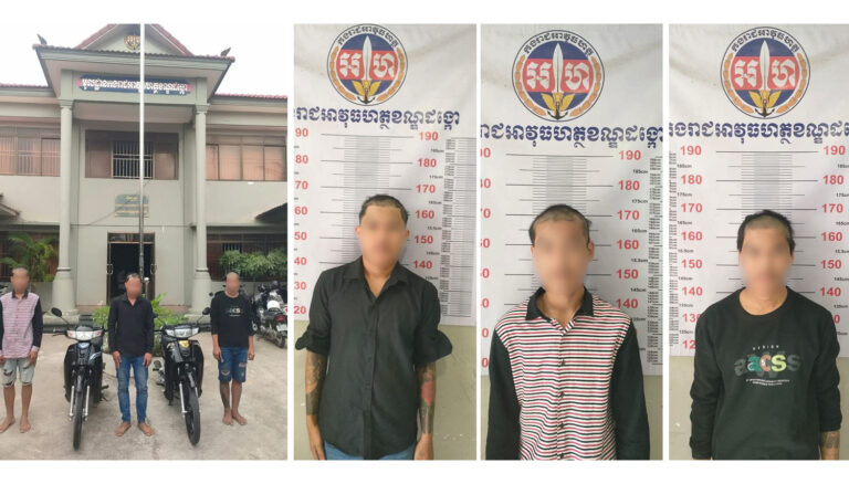 ក្មេងទំនើង០៣នាក់ ត្រូវអាវុធហត្ថរាជធានីភ្នំពេញ បង្ក្រាបពាក់ព័ន្ធនឹងករណីបង្ហោះម៉ូតូលើផ្លូវសាធារណៈ!